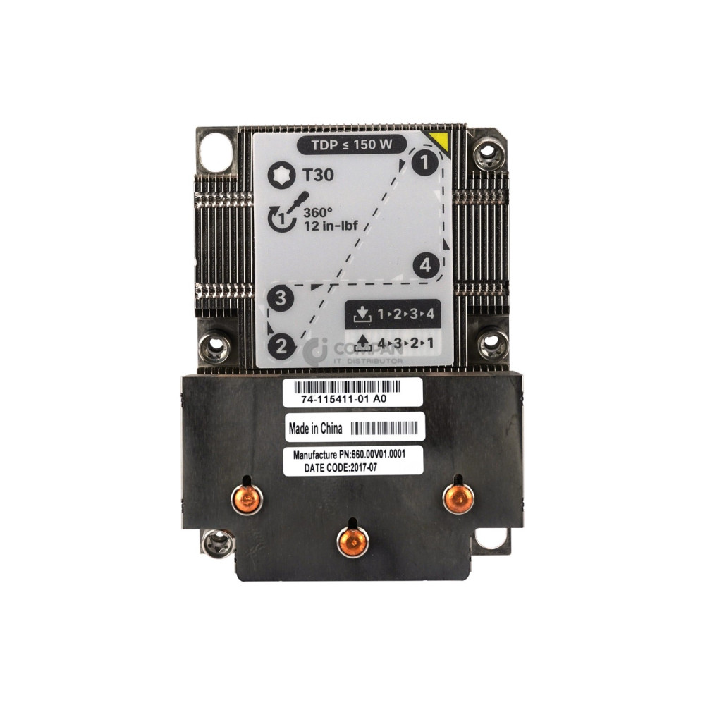 74-115411-01 CISCO HEATSINK TDP 150W FOR UCS C240 M5 -